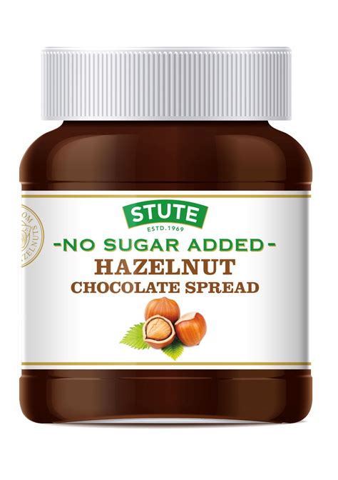 No Sugar Added Hazelnut Chocolate Spread - Stute Foods