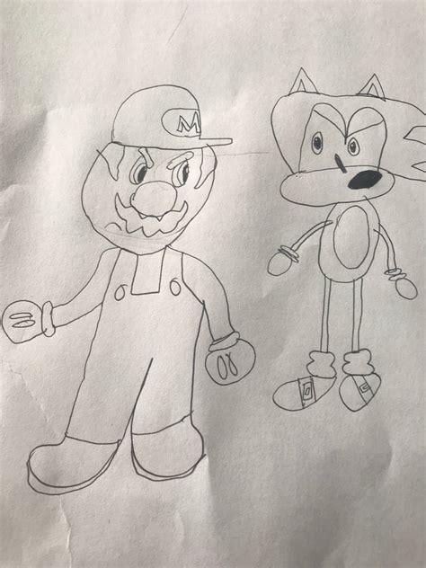 Mario and Sonic by Spongeyboy999 on DeviantArt