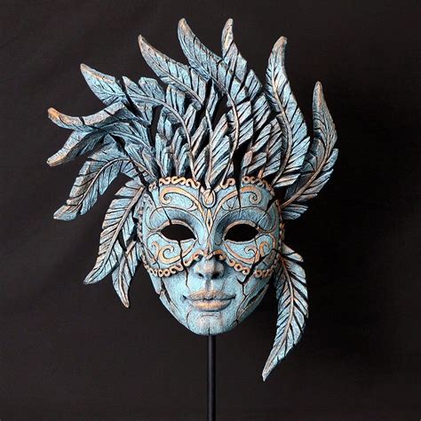 Venetian Carnival Mask - Teal EDM02T EDGE sculpture by Matt Buckley