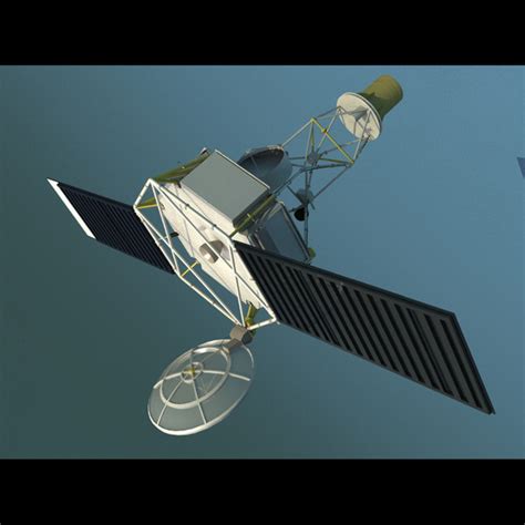 3d mariner 2 spacecraft model