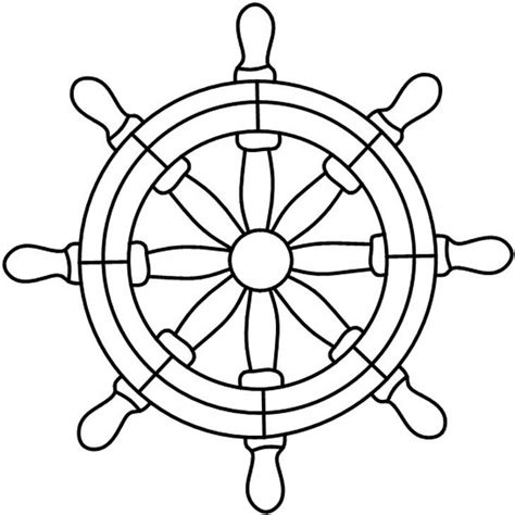 Pirate Ship Wheel Coloring Pages