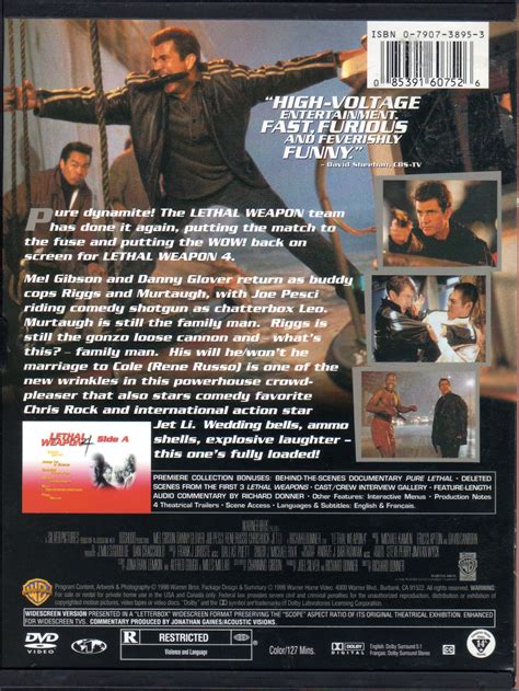 “LETHAL WEAPON 4” DVD: (LIMITED EDITION) Mel Gibson, Danny Glover, Joe ...