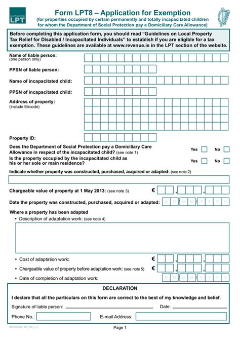 Fill - Free fillable Irish Tax & Customs PDF forms