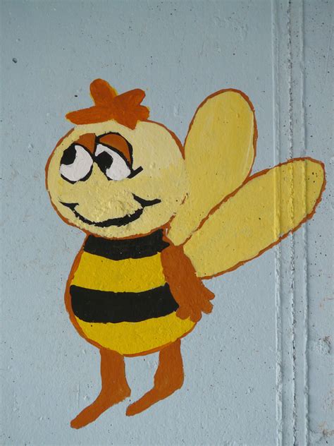Free Images : yellow, toy, art, figure, drawing, illustration, cartoon character, bee maja ...