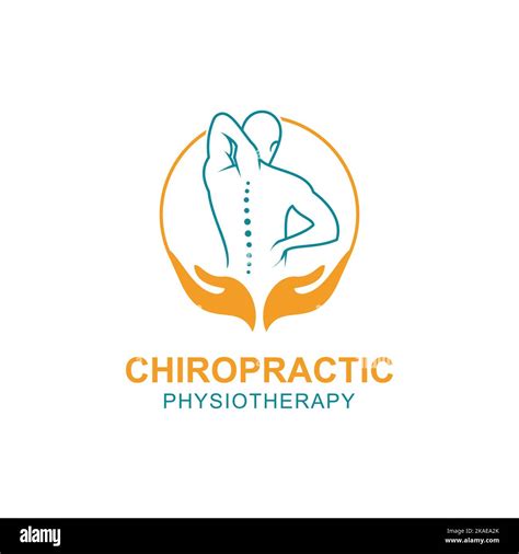 A vector illustration of a chiropractic physiotherapy logo isolated on a white background Stock ...