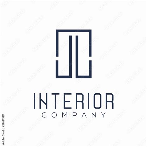 Minimalist Interior Logo Design Concept Stock Vector | Adobe Stock