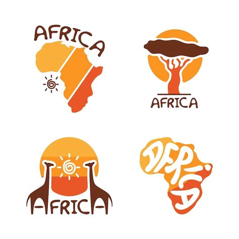 Free Vector | Set of african logo templates