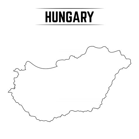 Outline Simple Map of Hungary 2905339 Vector Art at Vecteezy