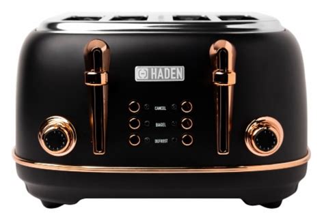 Haden Heritage 4-Slice Toaster - Black/Copper, 1 ct - Harris Teeter