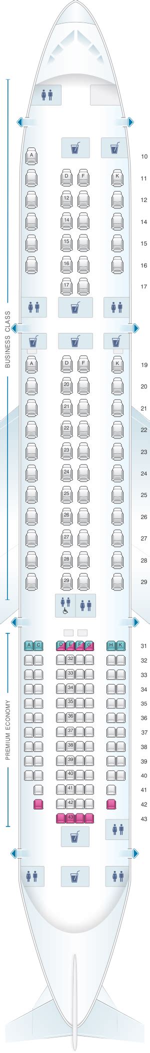 Singapore Airlines A350 900 Business Class Seat Map - businesser