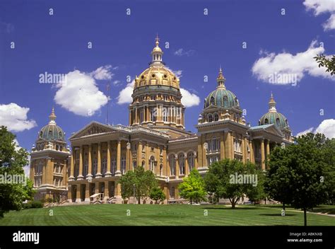 The state Capitol Building Des Moines Iowa IA Stock Photo - Alamy