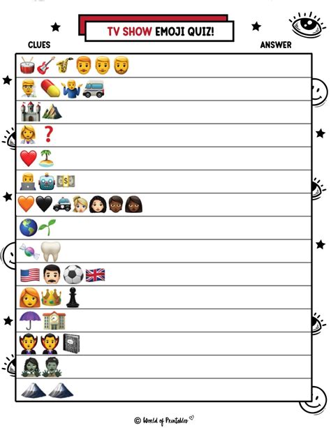 Printable Emoji Quiz With Answers - World of Printables