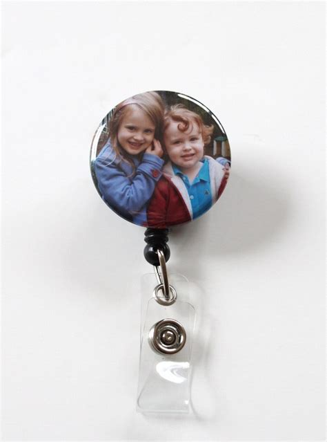 Custom Personalized PHOTO badge Clip - Etsy