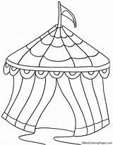 Circus Tent Coloring Sheet Pages sketch template