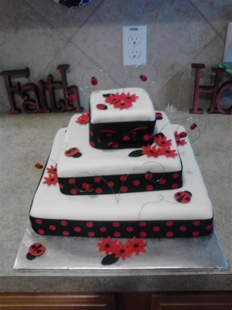 Ladybug Themed Birthday Cake - CakeCentral.com