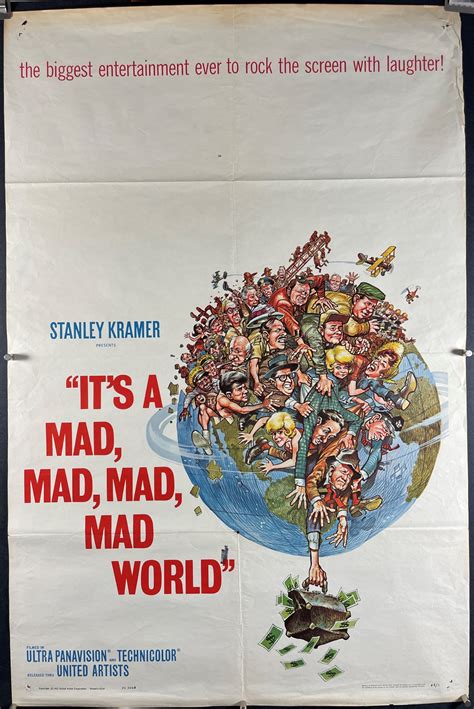 IT'S A MAD, MAD, MAD, MAD WORLD, Original Vintage Folded Comedy Movie ...