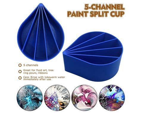 5 Channels Resin Pouring Split Cup Fluid Pour Supplies Tree Clay Creat