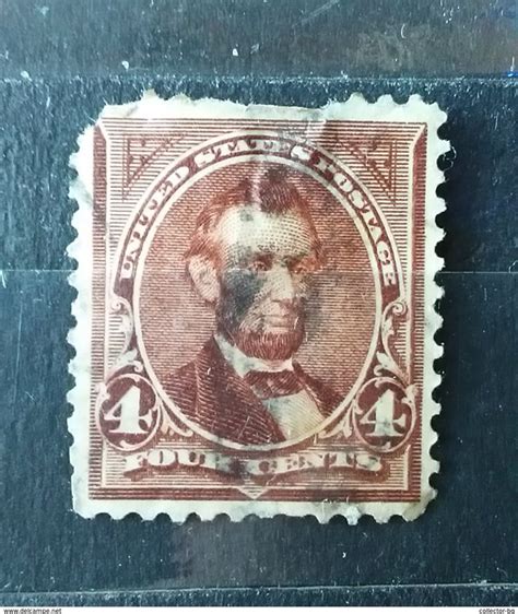 RARE LINCOLN USA 1894, 4 FOUR cent VINTAGE STAMP TIMBRE | For sale on ...