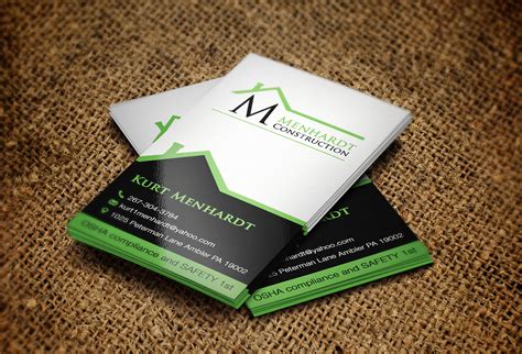 Carpentry framing business card and logo design | 58 Business Card ...