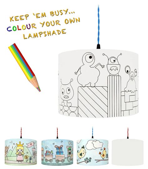 A perfect gift idea for children. The Kid's Colour Me Lampshade comes in a range of designs and ...