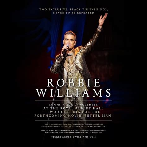 Robbie Williams At The Royal Albert Hall – Two Concerts For The ...