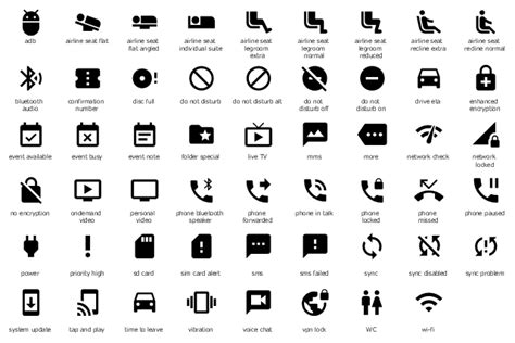 Design elements - Android system icons (notification) | Design elements ...