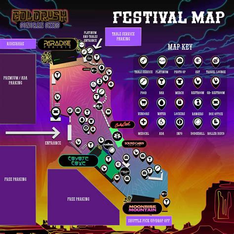 The Goldrush 2023 map is here! | Goldrush Music Festival | October 4, 2024