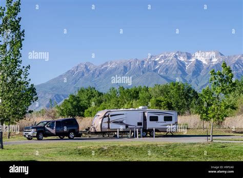 Camping at Utah Lake State Park, Provo, Utah, USA Stock Photo - Alamy