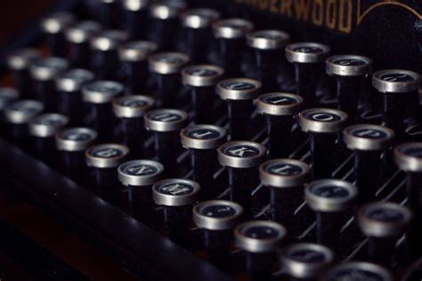 Closeup Vintage Typewriter Keys Royalty Free Photo