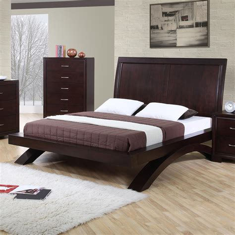 Elements International Raven King Contemporary Platform Bed | Becker ...