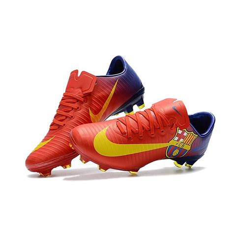 Nike Mercurial Vapor XI FG Soccer Cleats On Sale Barcelona Red Blue Yellow