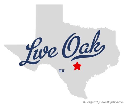 Map of Live Oak, TX, Texas