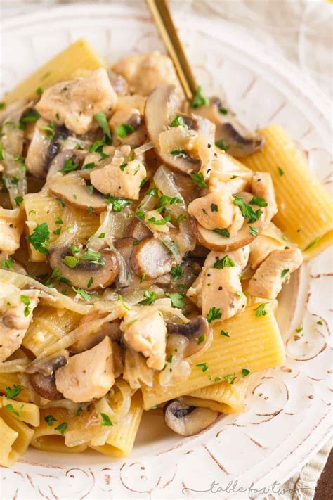 Marsala Chicken Rigatoni and Mushroom Pasta | Table for Two® by Julie Chiou