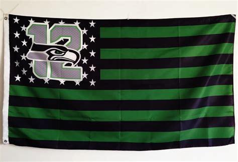 Seattle Seahawks 12 USA star stripe NFL Premium Team Football Flag ...