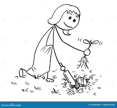 Woman Digging Grave Stock Photography | CartoonDealer.com #273606236