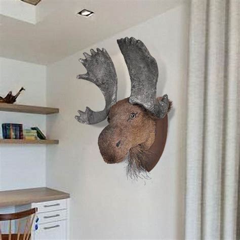 Moose Head Wall Mounted Decoration Natural Looking