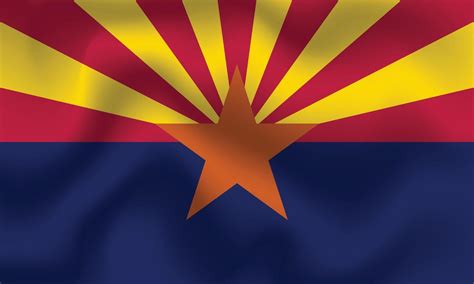 Flat Illustration of Arizona state flag. Arizona state flag design. Arizona wave flag. 41930972 ...