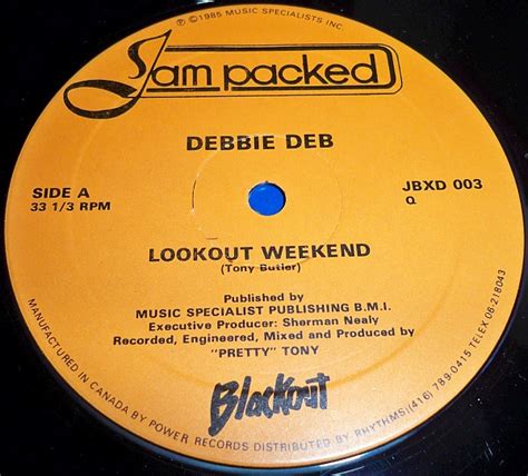 Debbie Deb – Lookout Weekend (1985, Vinyl) - Discogs