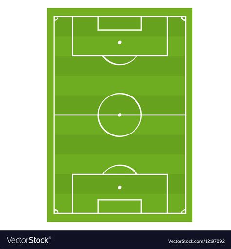 Soccer football game field top view Royalty Free Vector