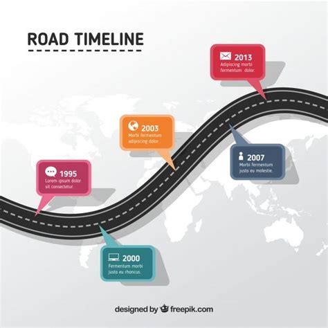 Free Vector | Infographic timeline concept with road in 2024 | Timeline ...