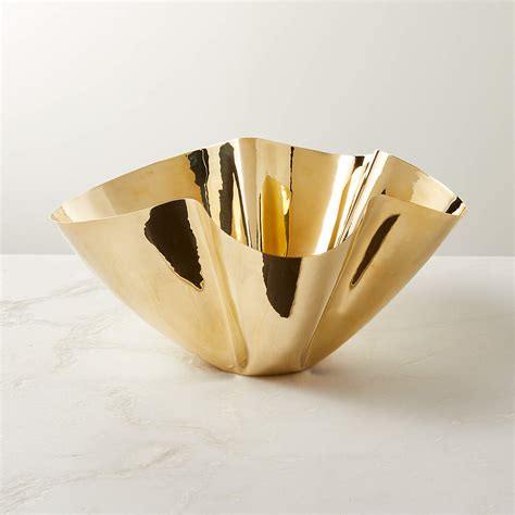 Adorn Modern Brass Abstract Bowl + Reviews | CB2