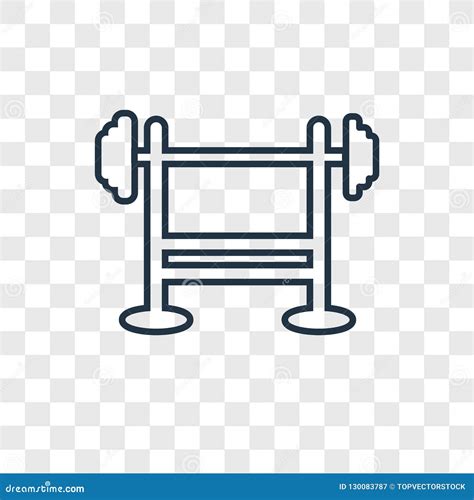 Bench Press Concept Vector Linear Icon Isolated on Transparent B Stock ...