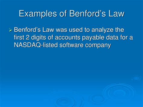 PPT - BENFORD’S LAW PowerPoint Presentation, free download - ID:6689924