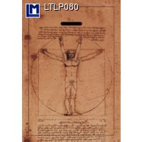 LTLP080 DA VINCI - VITRUVIAN MAN Luggage Tag Art - Motion and Pix
