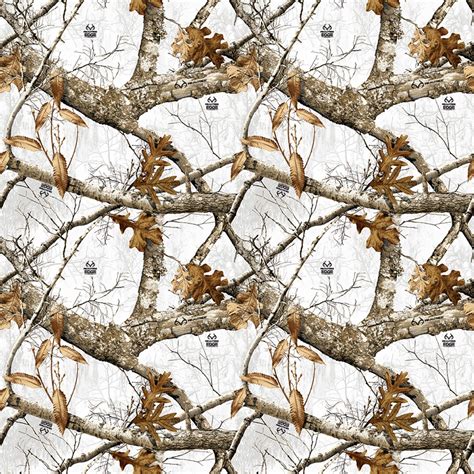 Realtree Fabric Camo in Snow White From Sykel 100% Cotton | Etsy