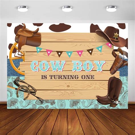 Western Theme Party Backdrop Cowboy Birthday Party Rustic Wild West ...