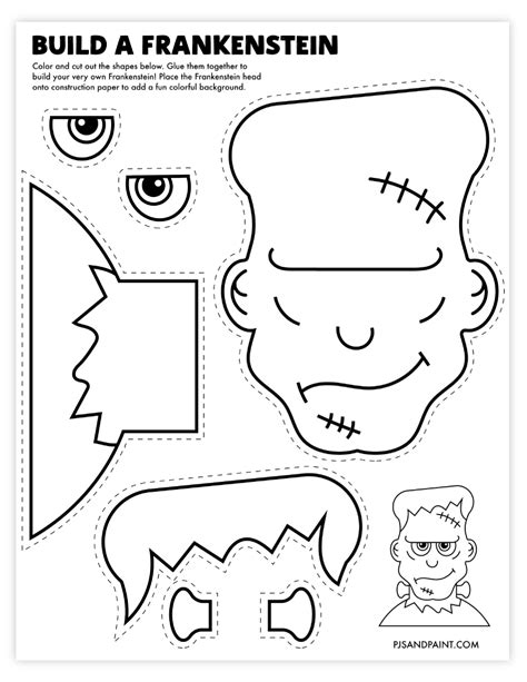 Free Printable Build a Frankenstein Craft - Pjs and Paint