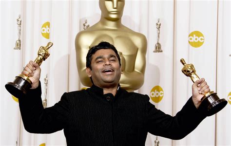 A.R Rahman (while winning his 2 Academy Awards for "Slumdog Millionaire ...