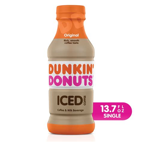 Dunkin' Donuts Original Iced Coffee Bottle, 13.7 fl oz - Walmart.com ...