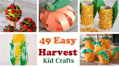 50 Harvest Crafts for Preschool to Make- Easy Fall Fun - A Crafty Life